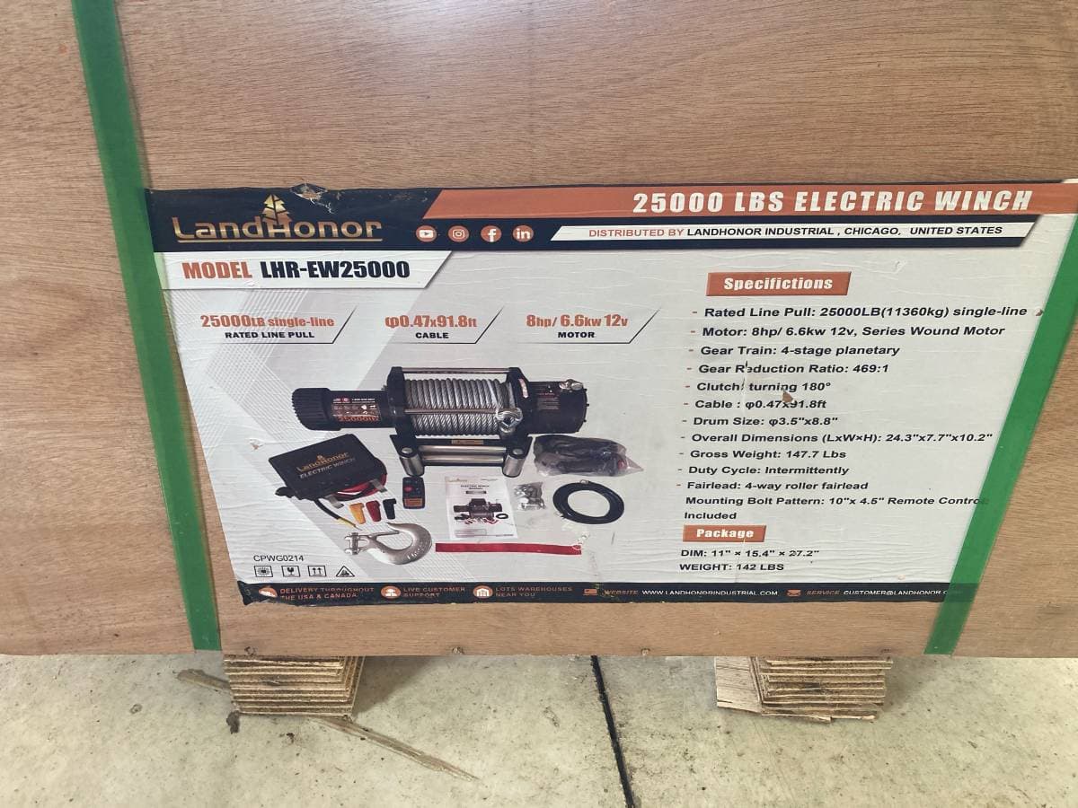 Landhonor 25,000lb electric winch - image 1